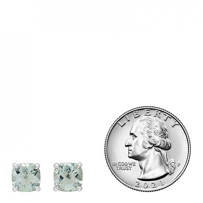 Tiffany Sterling Silver Prasiolite Sparklers Earrings 2 of 4
