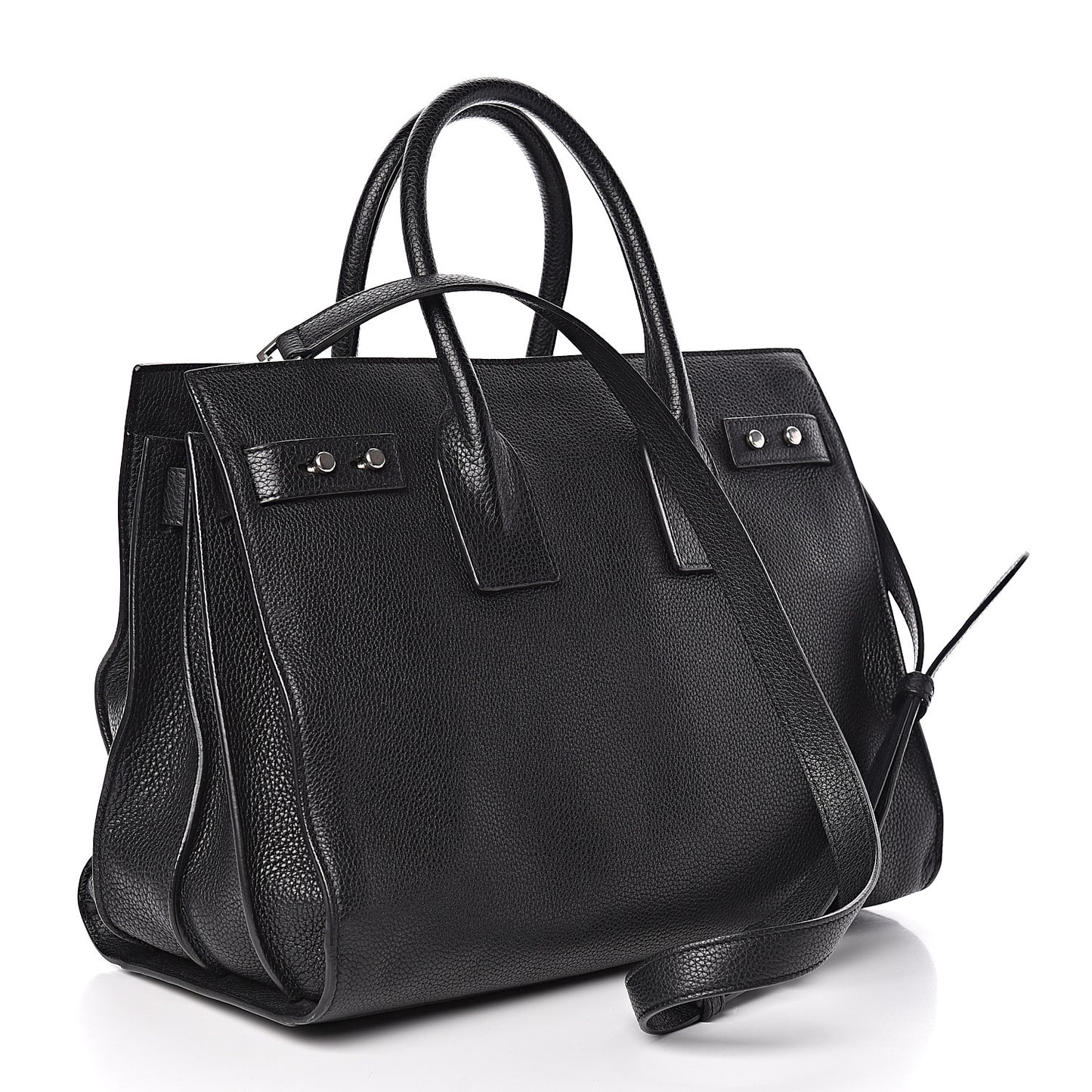 Grained Calfskin Small Supple Sac De Jour Black