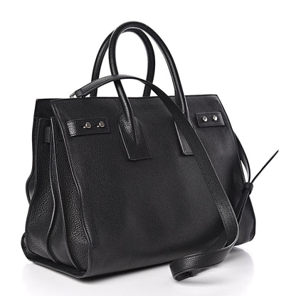 Saint Laurent Grained Calfskin Small Supple Sac De Jour Black 4 of 10