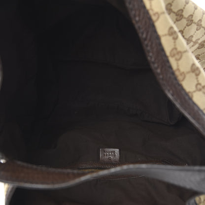 Gucci Monogram Large Jockey Hobo Dark Brown 5 of 11