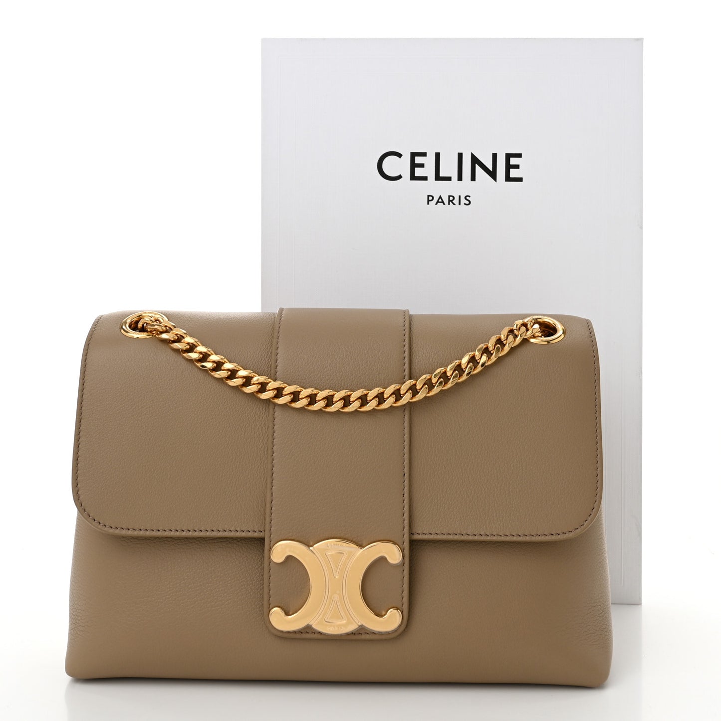 Supple Calfskin Medium Victoire Bag Brown Sepia