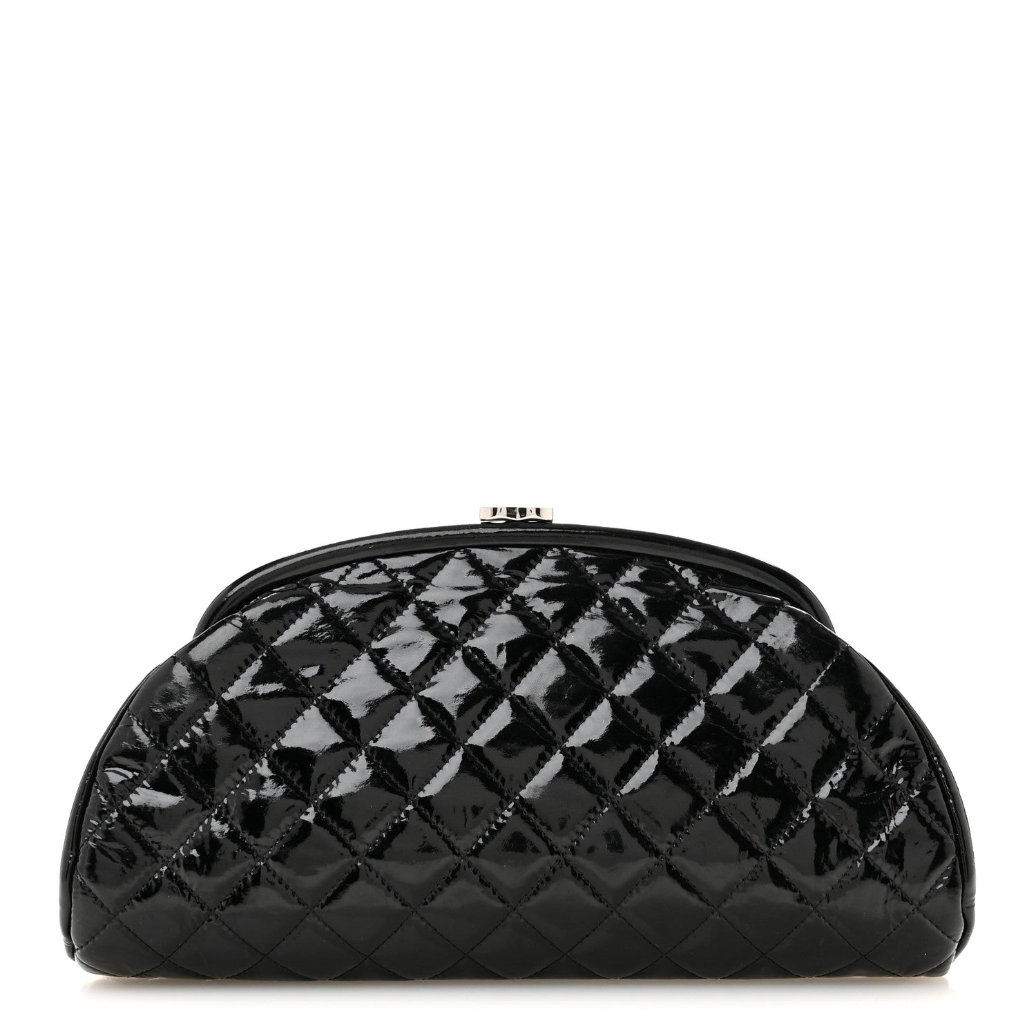 Chanel Patent Quilted Timeless Clutch Black 1 of 9