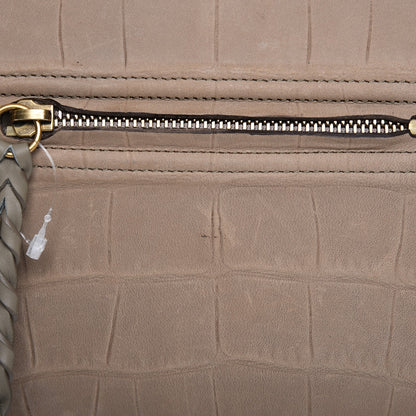 Celine Crocodile Embossed Nubuck Medium Phantom Luggage Beige 9 of 14