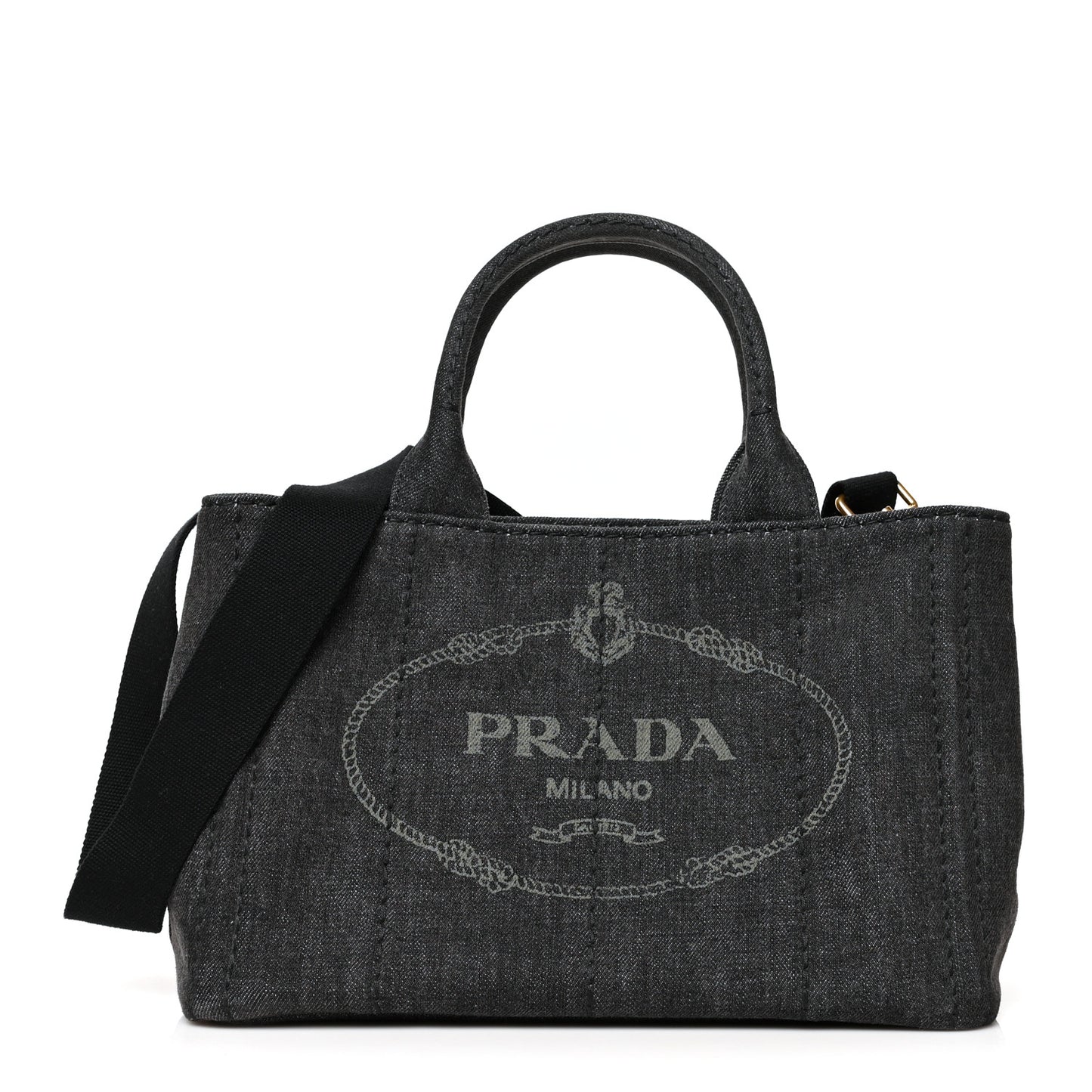 Denim Small Logo Tote Black