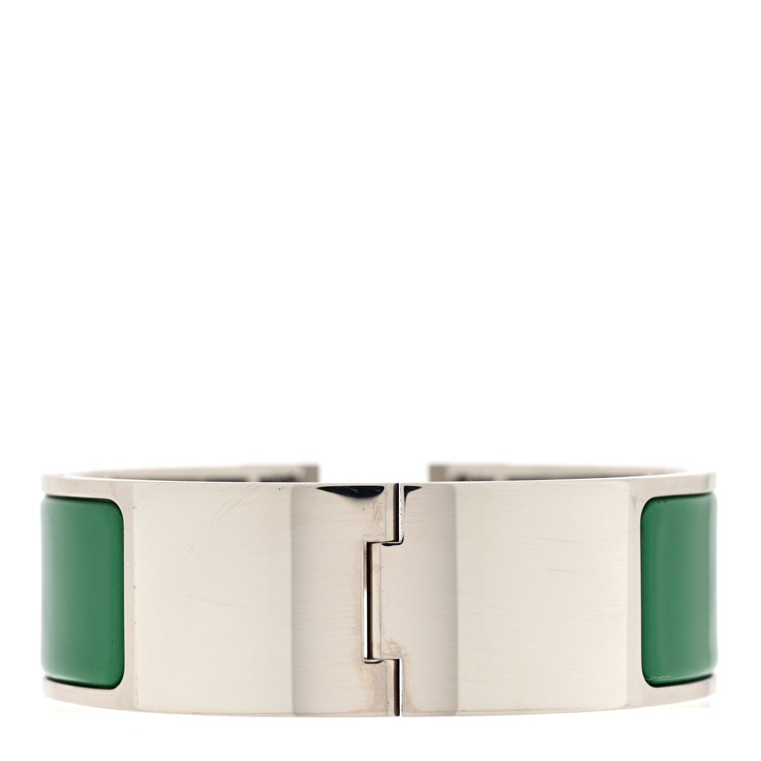 Hermes Enamel Wide Clic Clac H Bracelet PM Vert Sapin 3 of 4