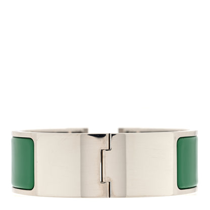 Hermes Enamel Wide Clic Clac H Bracelet PM Vert Sapin 3 of 4