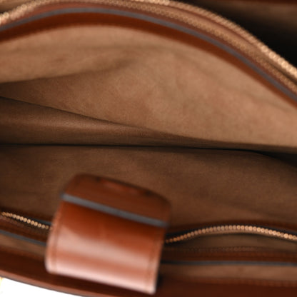 Gucci Calfskin Small Top Handle Bag Navy Brown 6 of 12