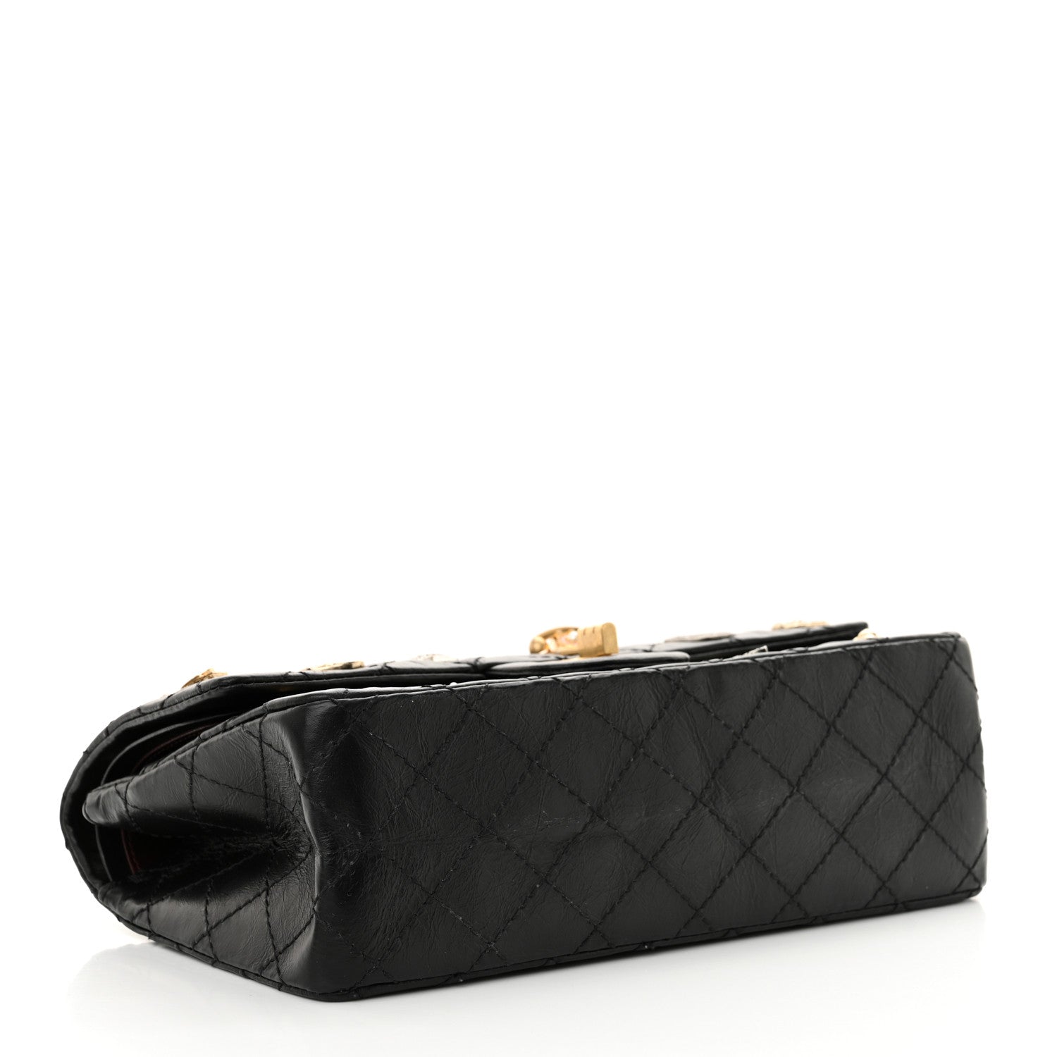 Chanel Aged Calfskin Lucky Charms 2.55 Reissue 225 Flap Black 4 of 13