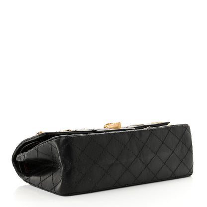 Chanel Aged Calfskin Lucky Charms 2.55 Reissue 225 Flap Black 4 of 13