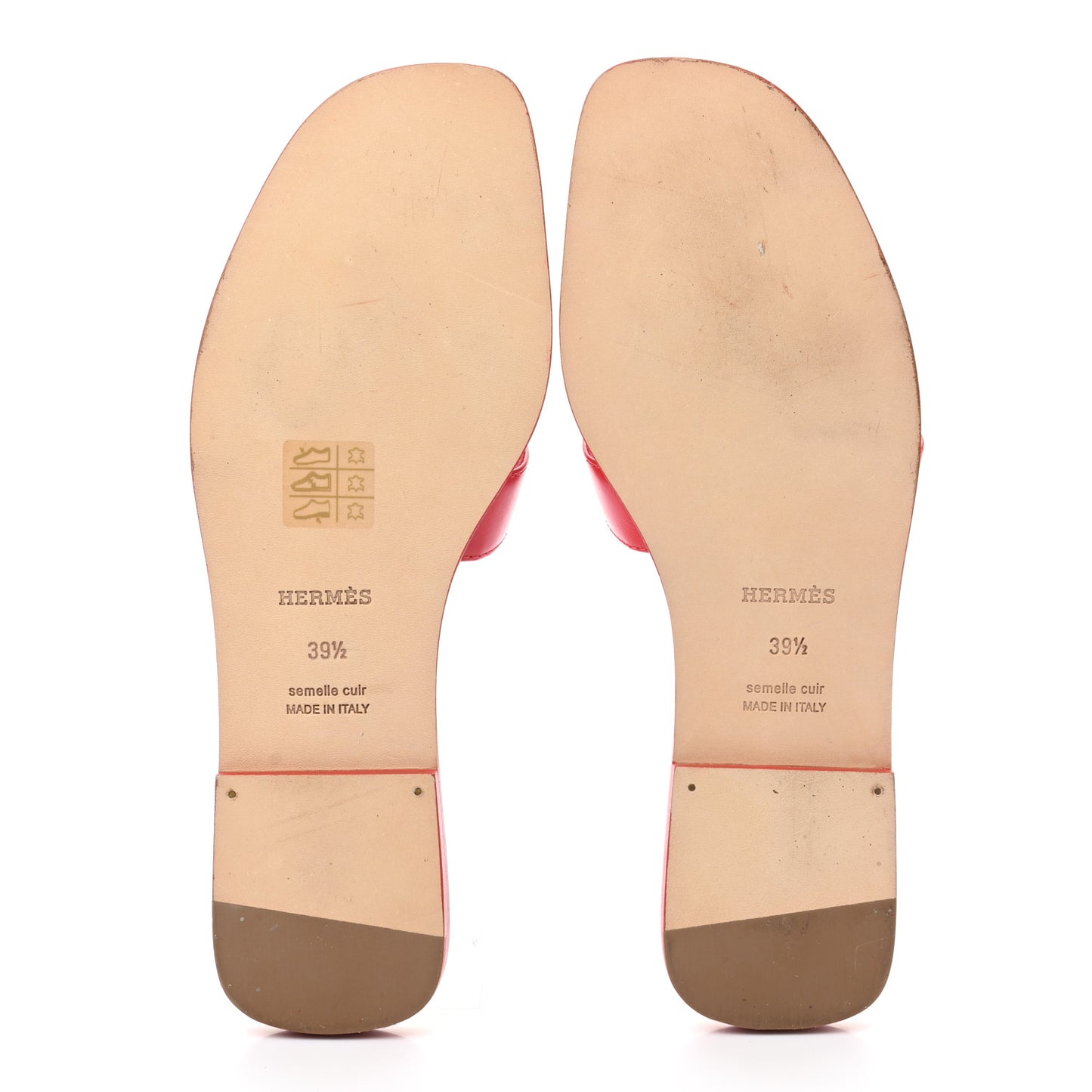 Calfskin Oran Sandals 39.5 Rouge Bali