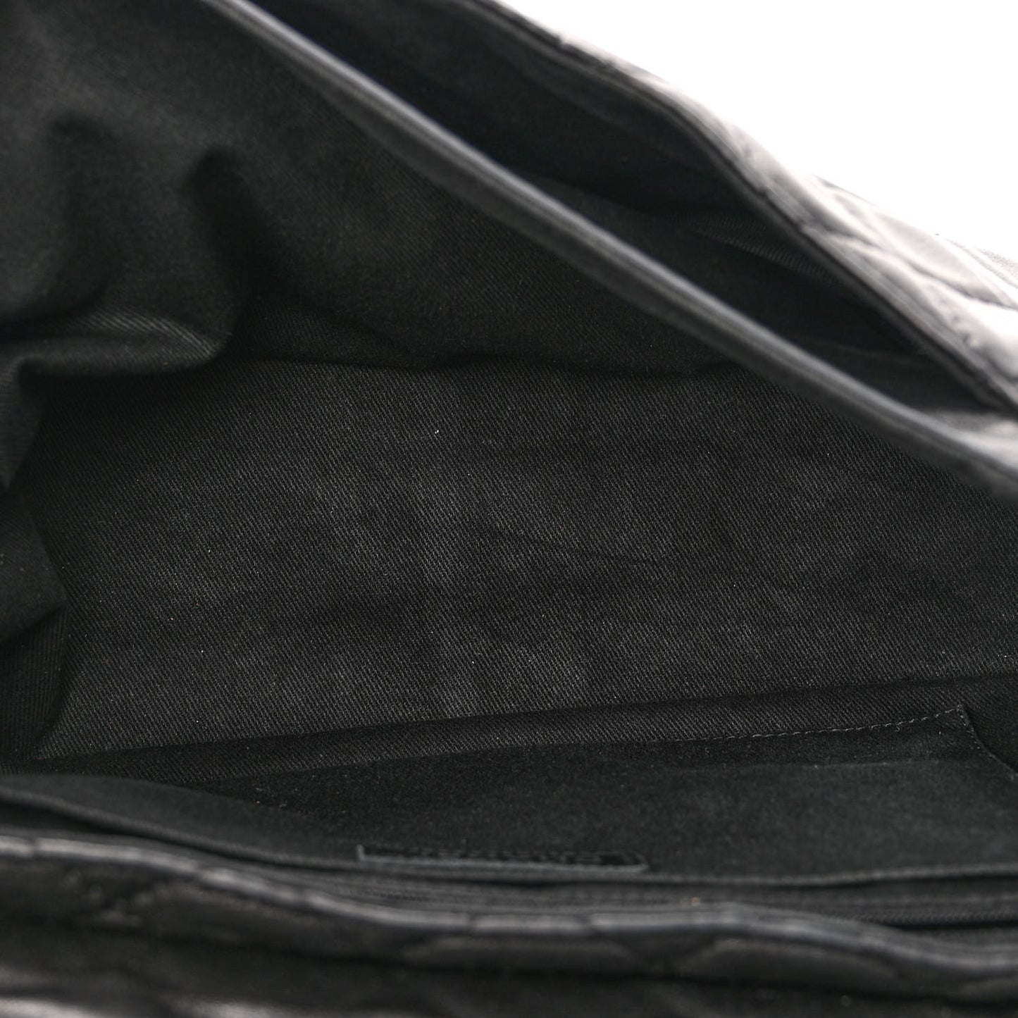 Lambskin Quilted Jumbo Icons Secret Label Flap Black