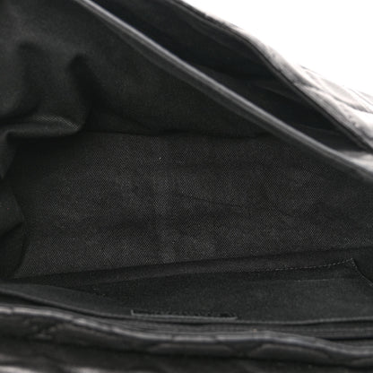 Chanel Lambskin Quilted Jumbo Icons Secret Label Flap Black 5 of 19