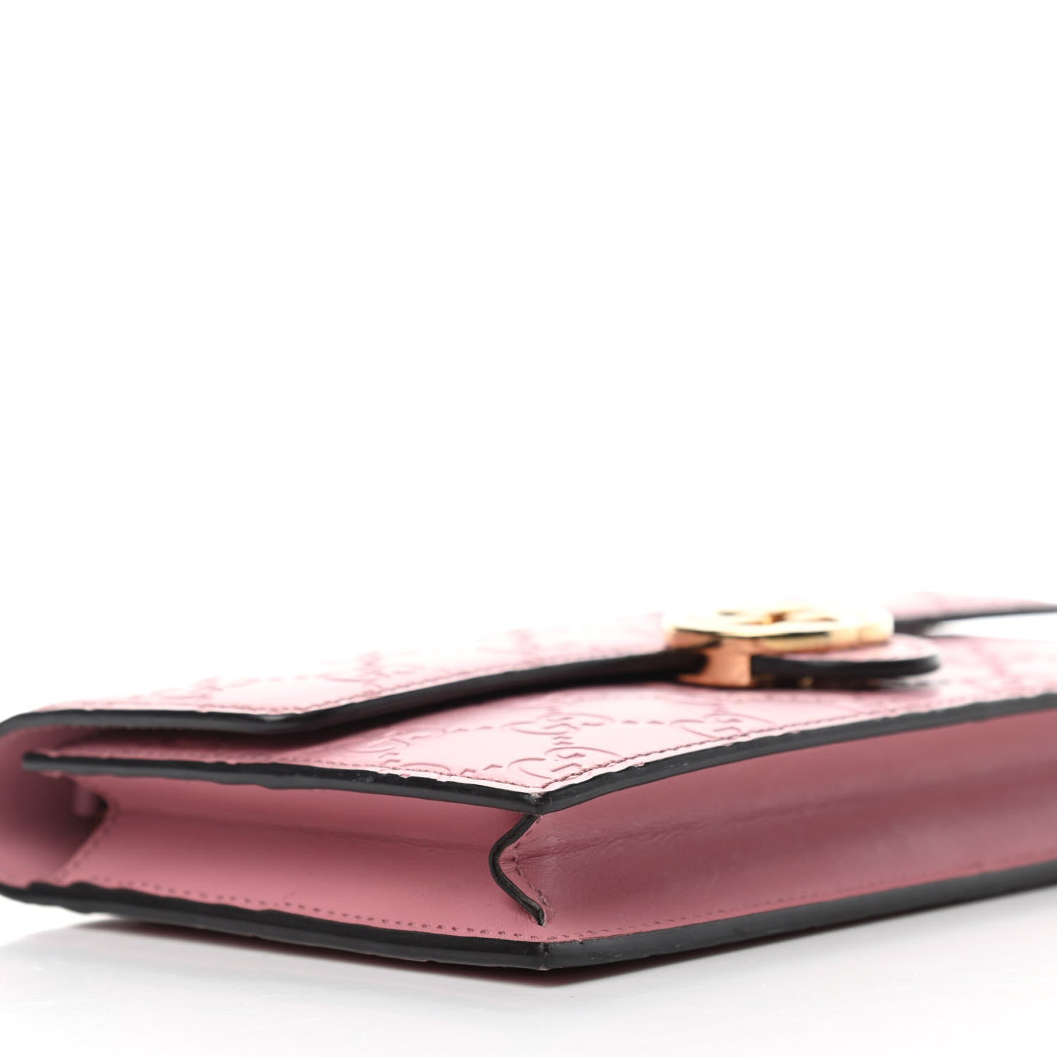 Gucci Guccissima Icon Chain Wallet Carmine Rose 9 of 11