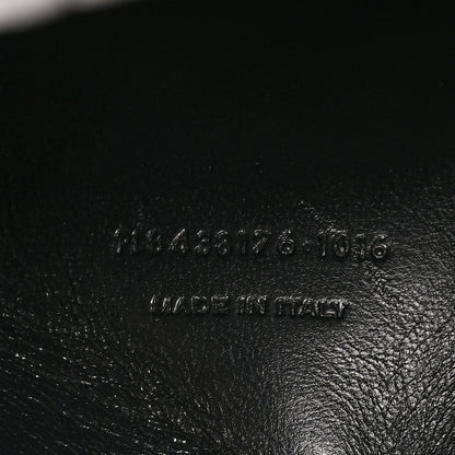 Saint Laurent Calfskin Crocodile Embossed Medium West Hollywood Monogram Fold-Over Grey 8 of 11