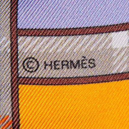 Hermes Silk Camails Twilly Acajou Mauve Bouton D'or 5 of 6