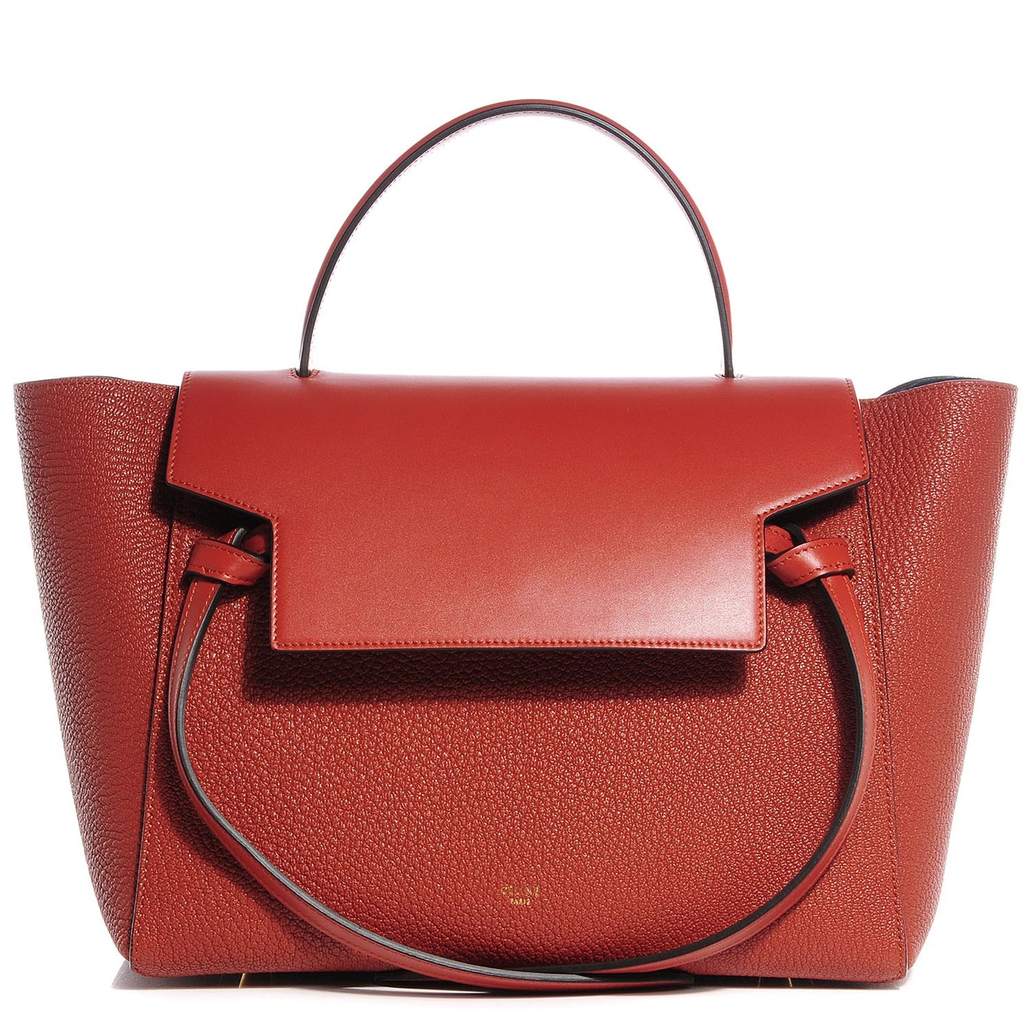 Goatskin Smooth Calfskin Mini Belt Bag Brick
