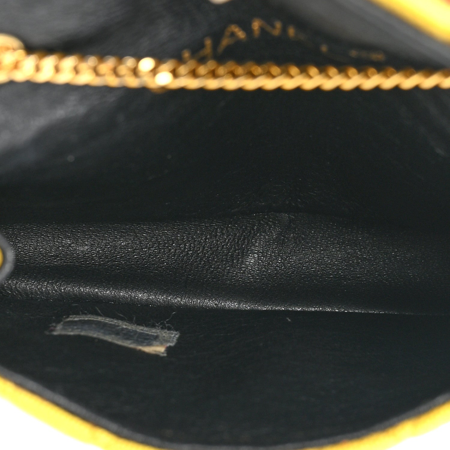 Chanel Jersey Quilted Micro Flap Yellow 5 of 11