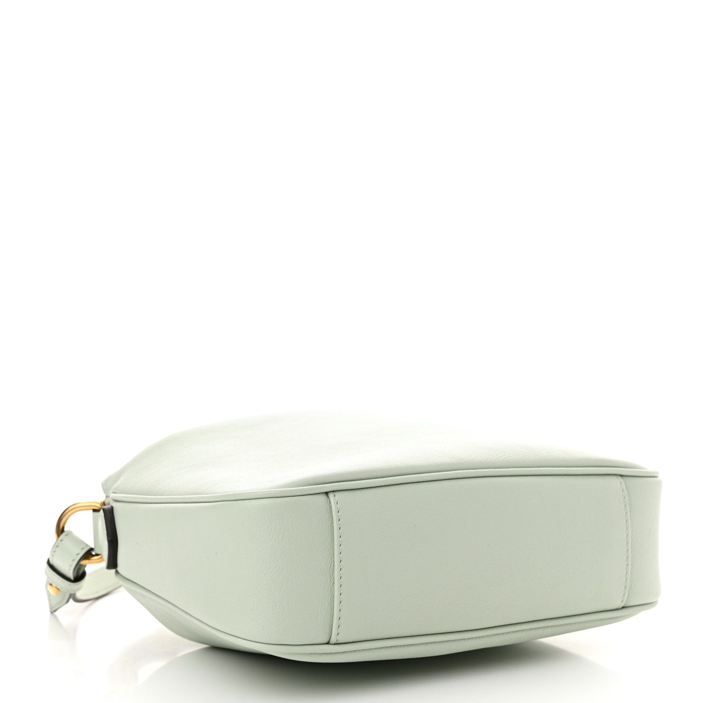 Softy Wonka Textured Dollar Calfskin Small Diana Shoulder Bag Pale Green