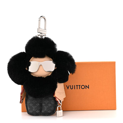 Louis Vuitton Monogram Eclipse Vivienne Fashionista Bag Charm Key Holder Violet 4 of 4