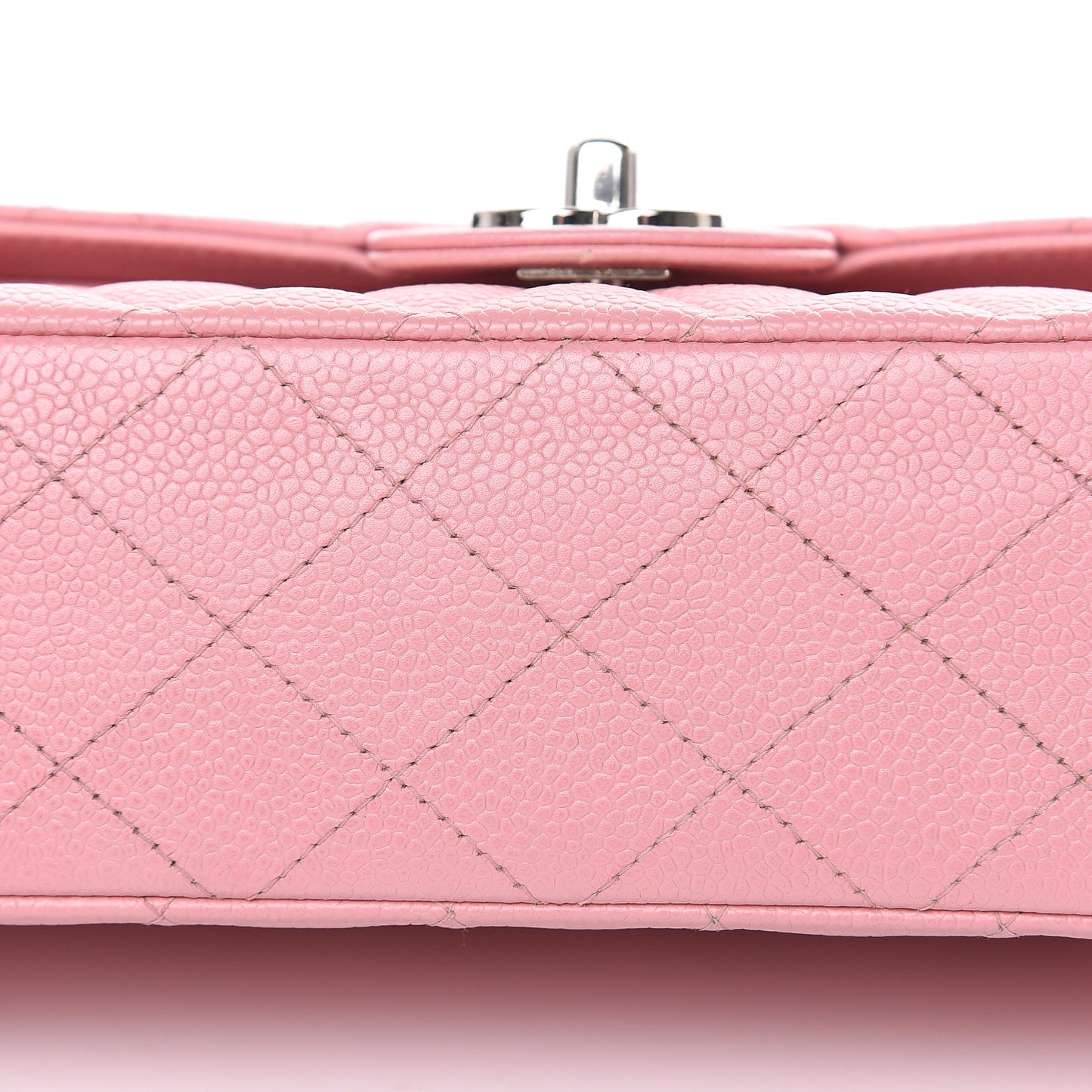 Caviar Quilted Medium Double Flap Pink