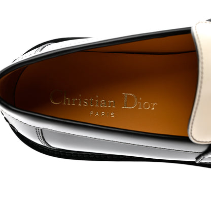 Christian Dior Brushed Calfskin Boy Loafers 35.5 Black White 7 of 9