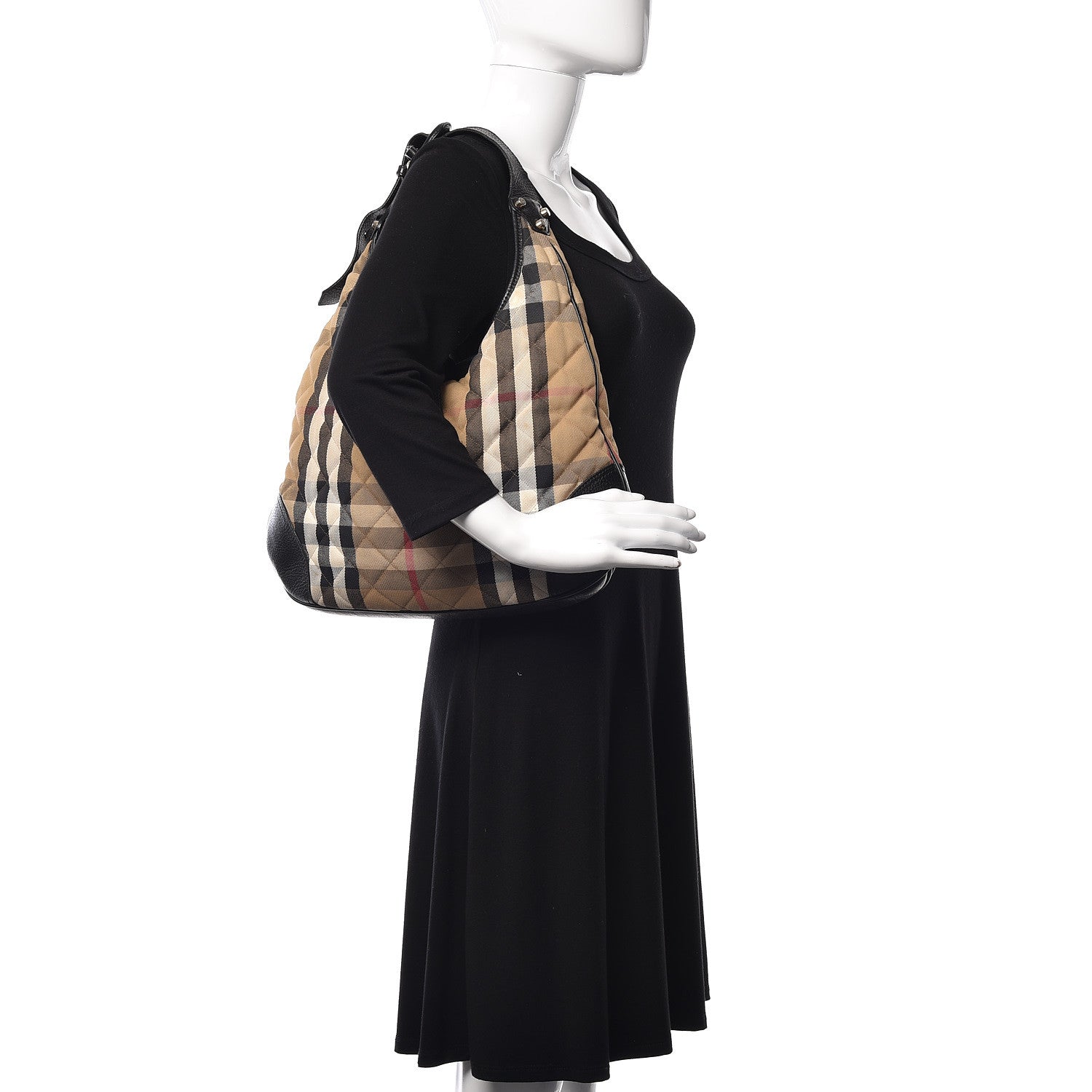 Burberry House Check Quilted Brook Hobo 2 of 12