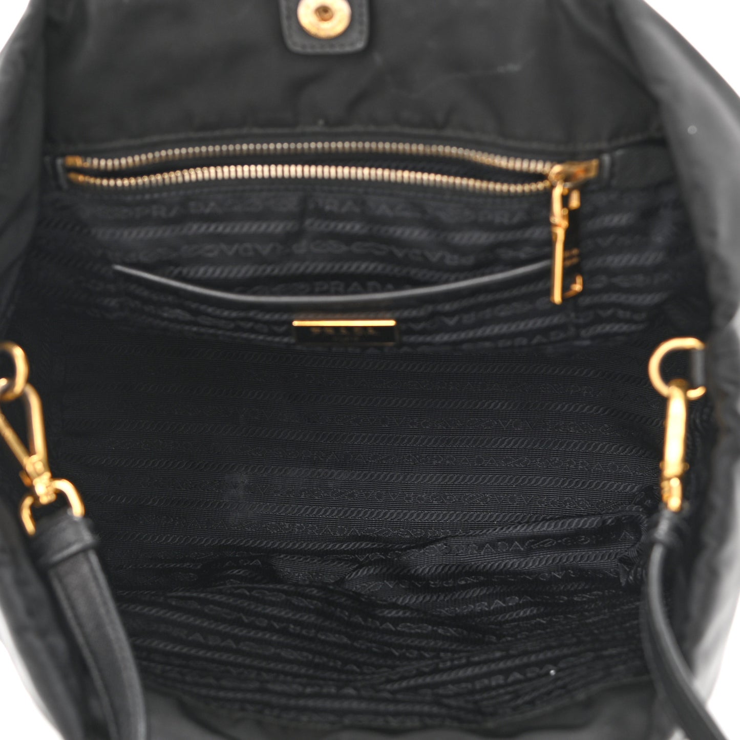 Tessuto Nylon Saffiano Tote Black