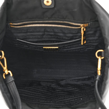 Prada Tessuto Nylon Saffiano Tote Black 5 of 14