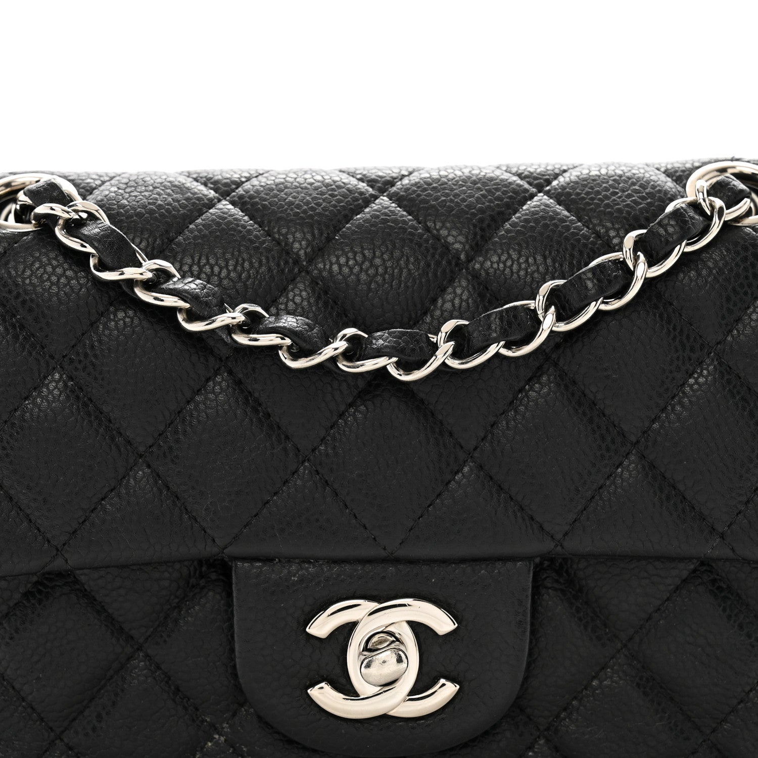 Chanel Caviar Quilted Mini Rectangular Flap Black 8 of 10