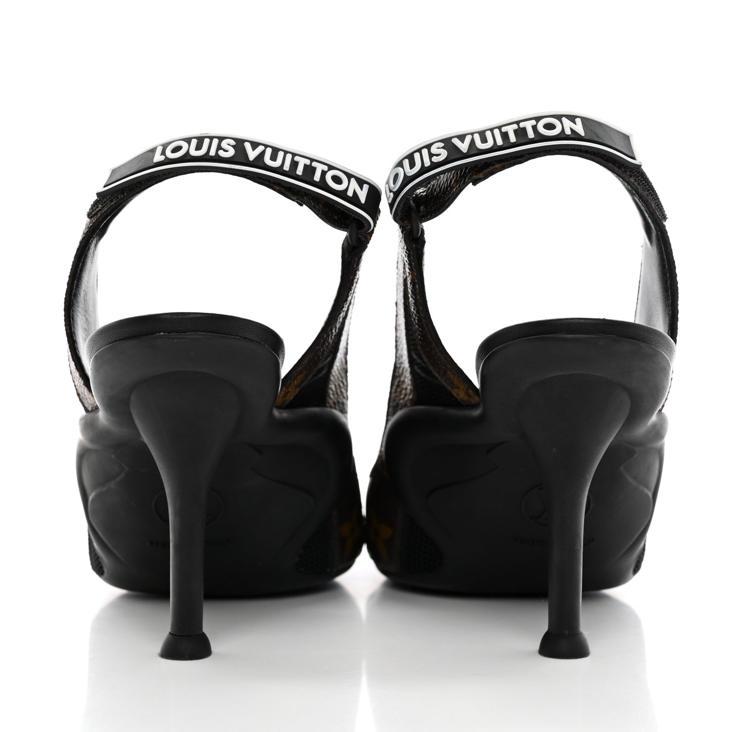 Patent Monogram Archlight Slingback Pumps 38 Black