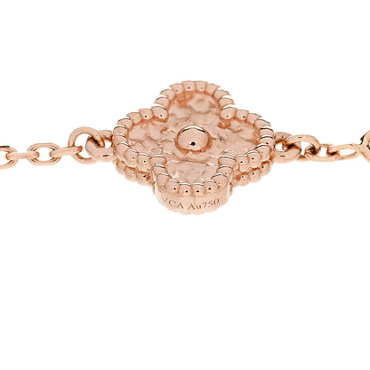 Van Cleef & Arpels 18K Rose Gold 6 Motifs Sweet Alhambra Bracelet 4 of 5