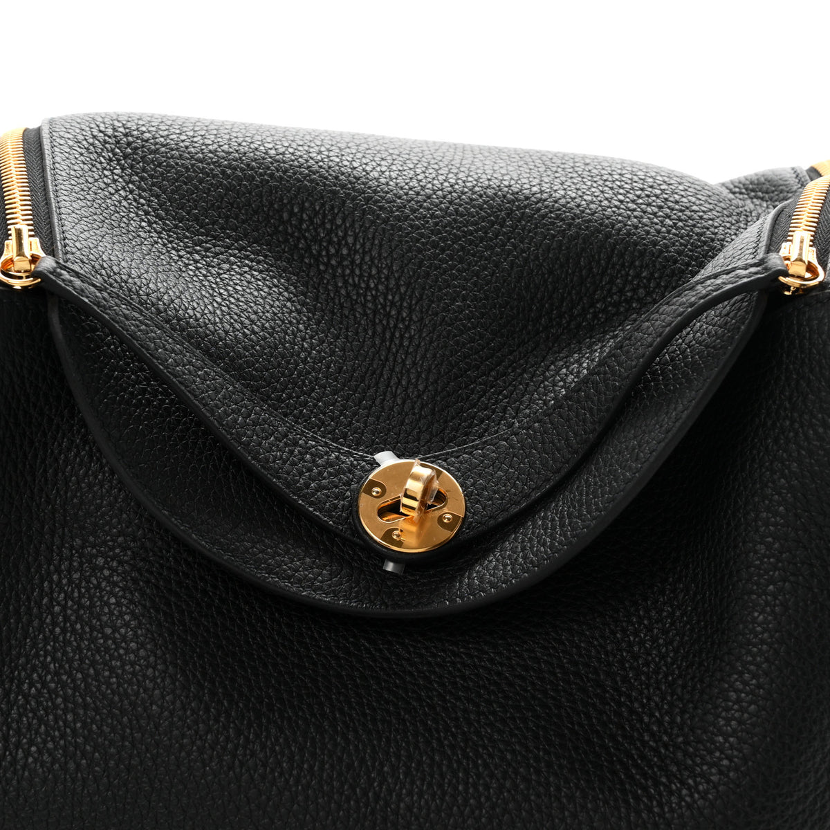 Hermes Taurillon Clemence Lindy 30 Black 8 of 11
