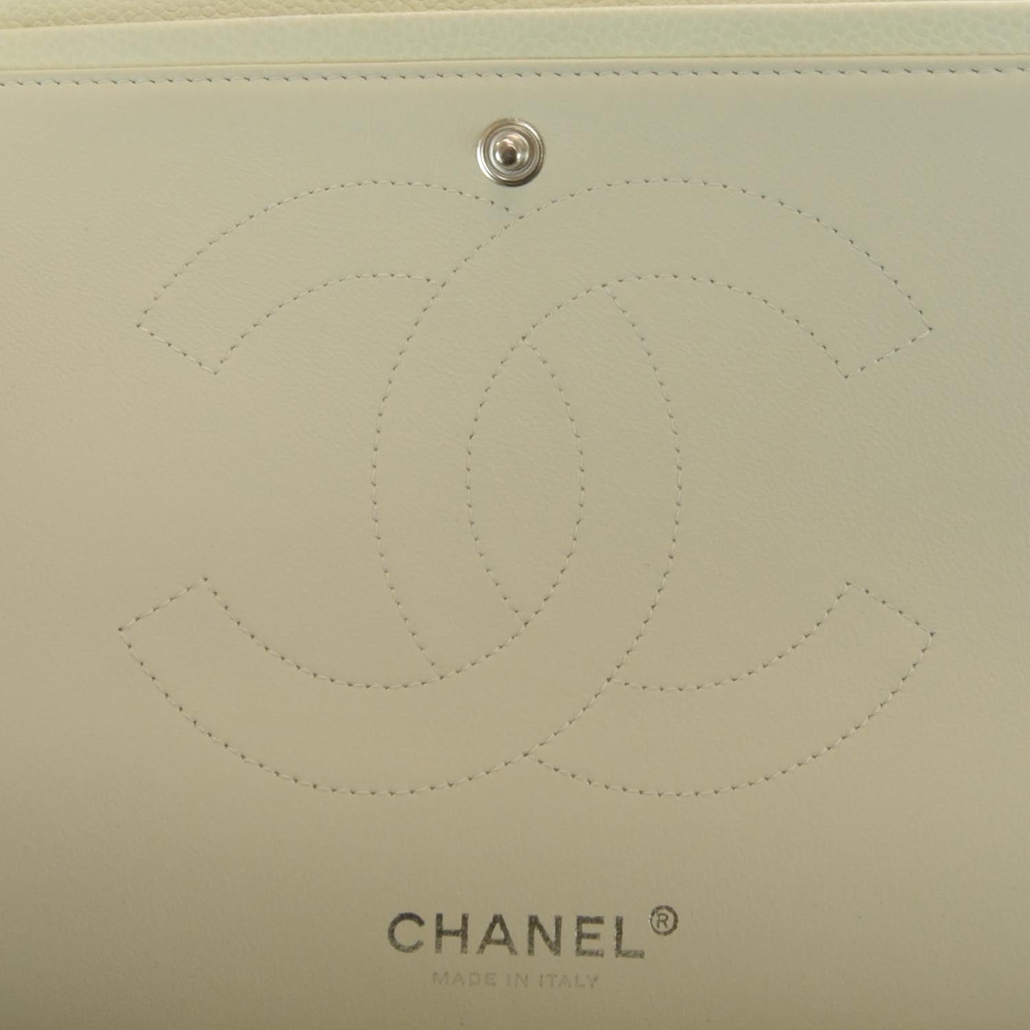 Chanel Caviar Jumbo Double Flap Blanc Fonce 5 of 8