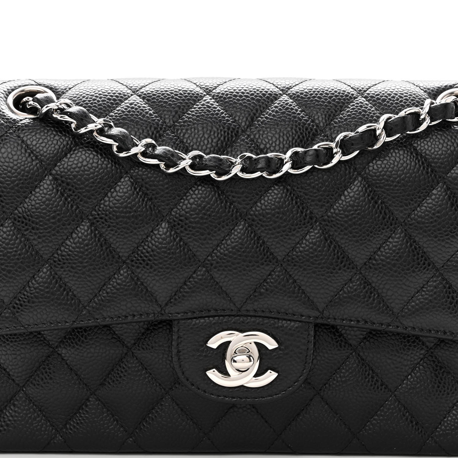 Chanel Caviar Quilted Medium Double Flap Black 8 of 10