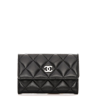 Chanel Lambskin Quilted Flap Card Holder Black 1 of 9