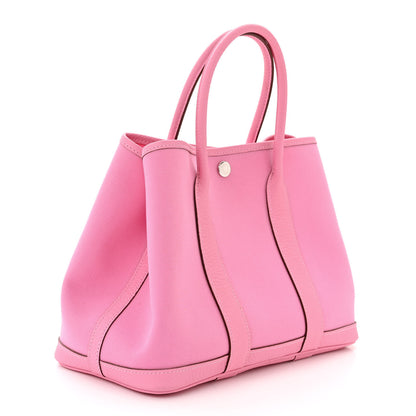Hermes Toile Officier Vache Country Garden Party 30 TPM Pink 3 of 11