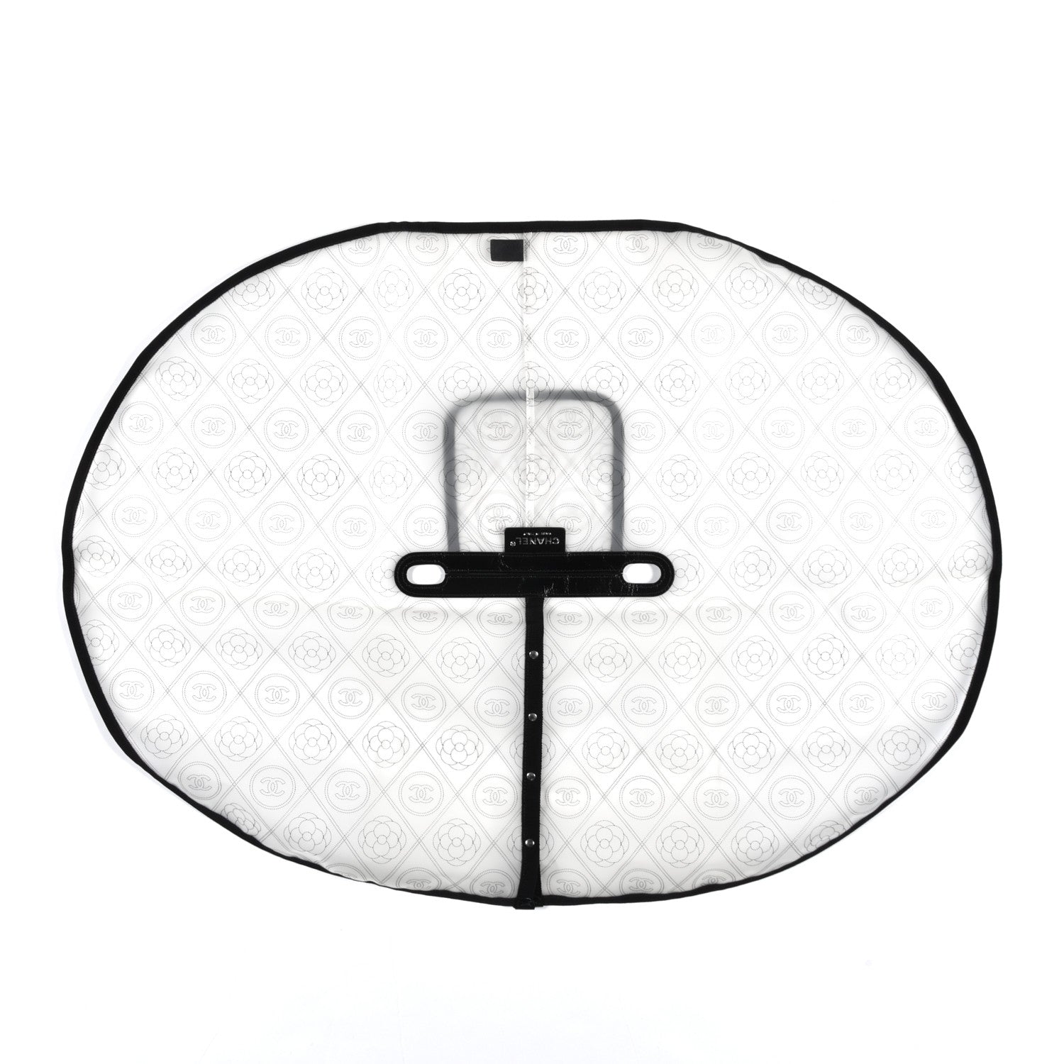 Chanel PVC Calfskin Coco Bag Raincoat White Black 5 of 9