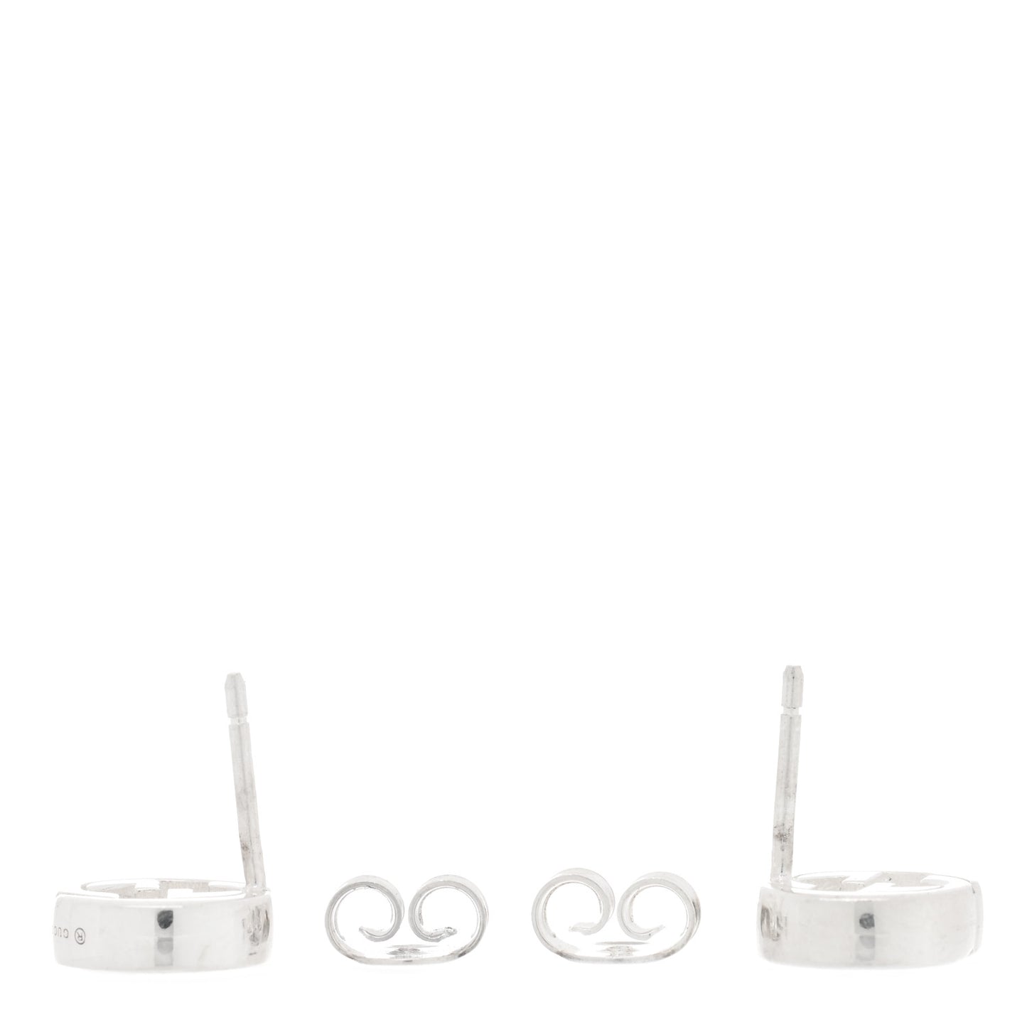 Sterling Silver Interlocking GG Stud Earrings