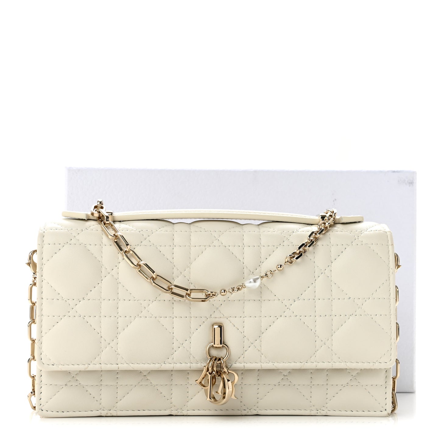 Lambskin Cannage Mini My Dior Bag Latte