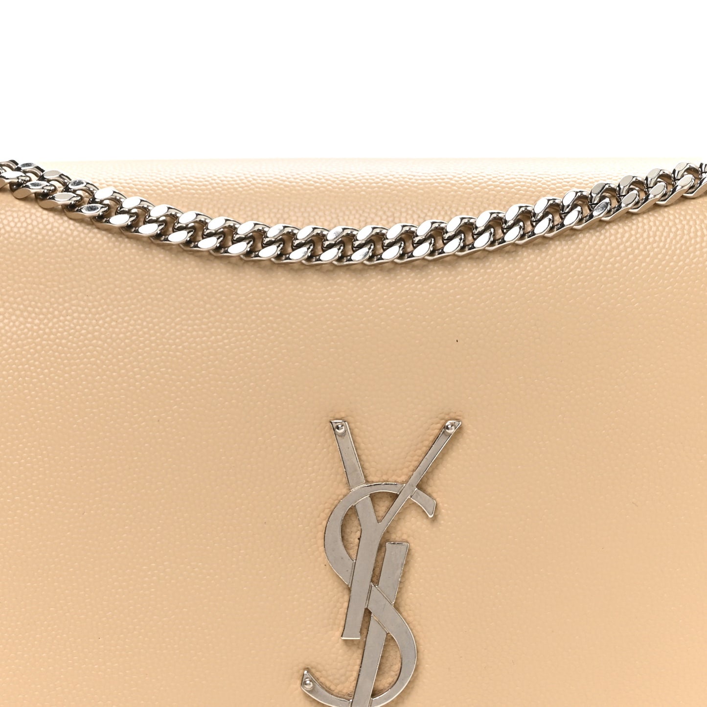 Grain De Poudre Medium Monogram Kate Satchel Sable Beige