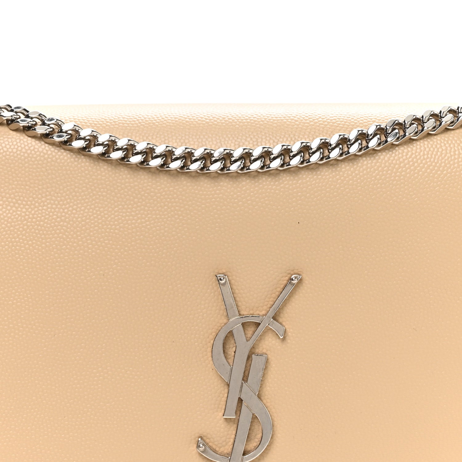 Saint Laurent Grain De Poudre Medium Monogram Kate Satchel Sable Beige 8 of 10