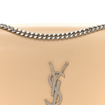 Saint Laurent Grain De Poudre Medium Monogram Kate Satchel Sable Beige 8 of 10