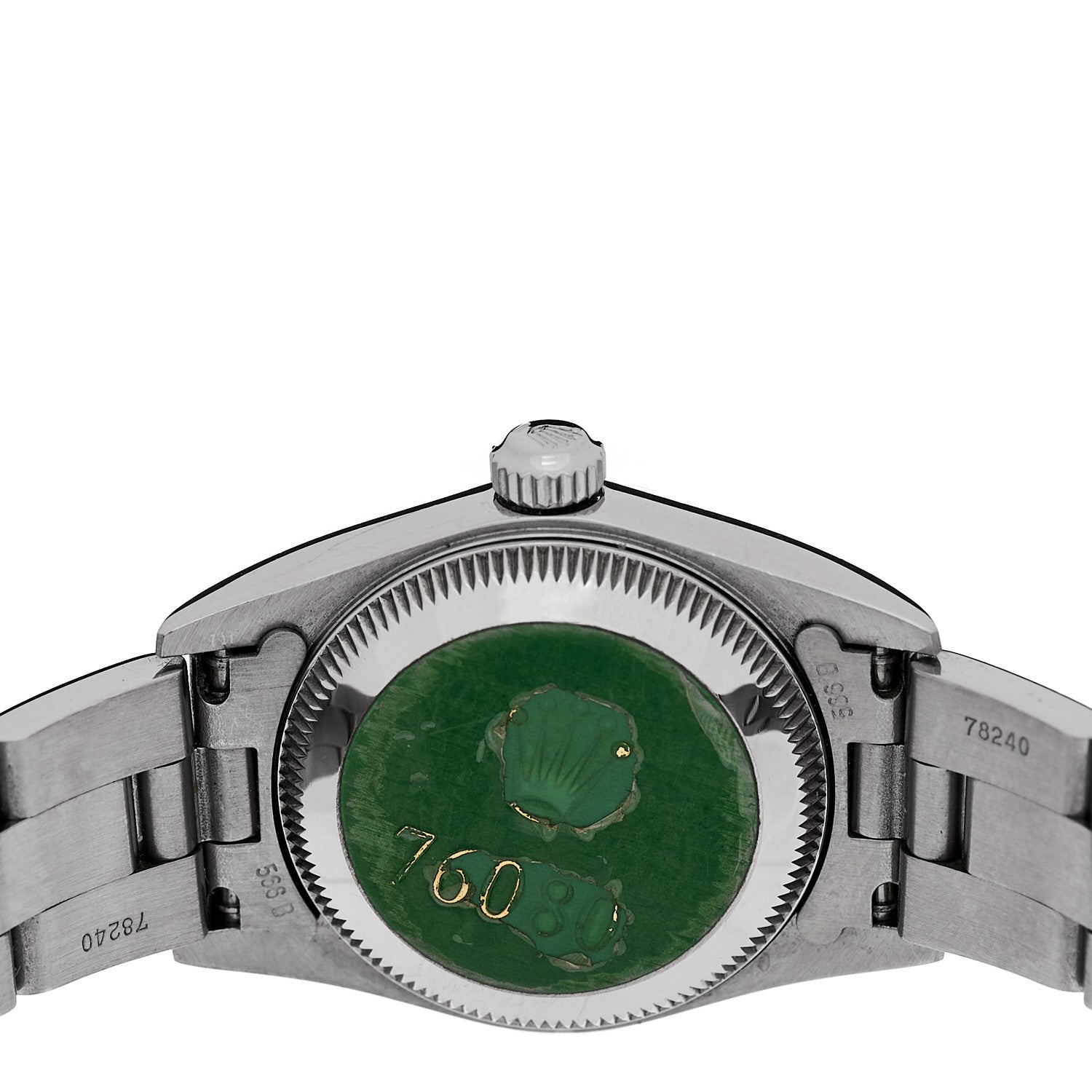 Rolex Stainless Steel 24mm Oyster Perpetual Watch Black 76080 8 of 8