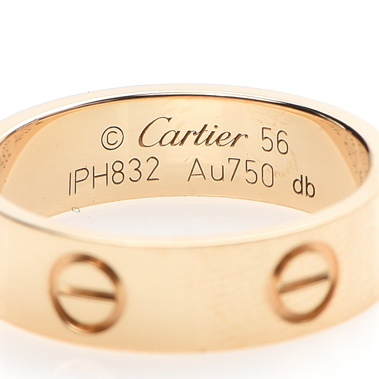 Cartier 18K Yellow Gold 5.5mm LOVE Ring 56 7.5 4 of 4