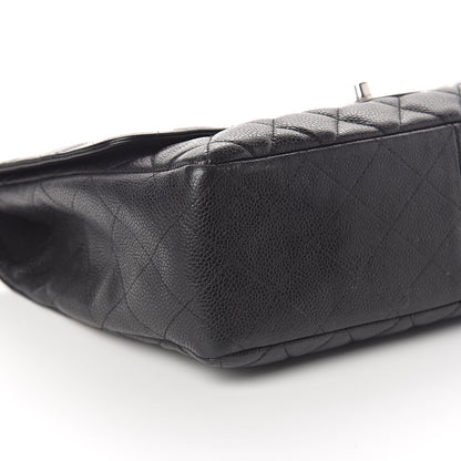 Chanel Caviar Quilted Jumbo Single Flap Black 11 of 13