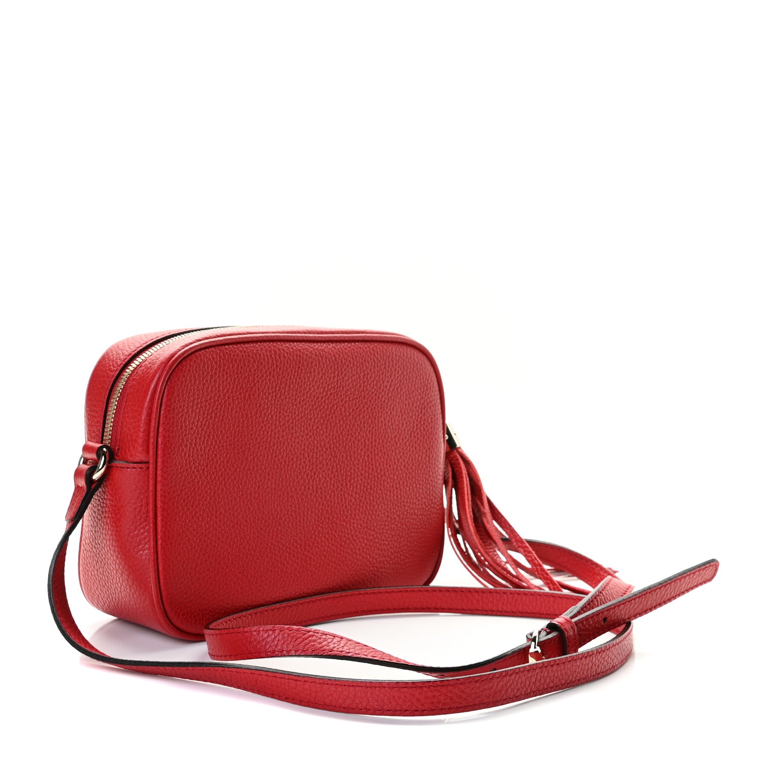 Gucci Pebbled Calfskin Small Soho Disco Bag Vibrant Red 3 of 7