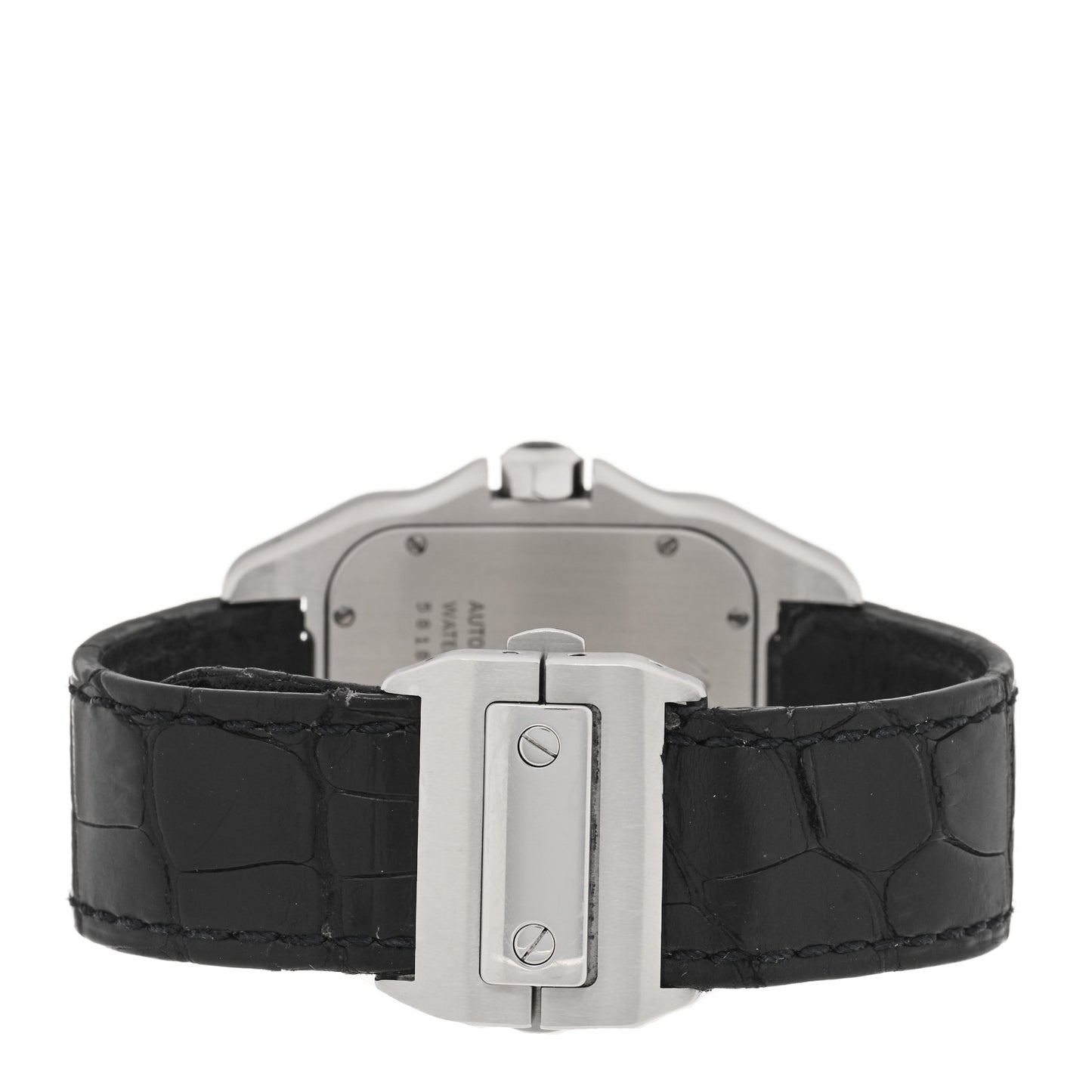 Stainless Steel Alligator 38mm Santos 100 Automatic Watch