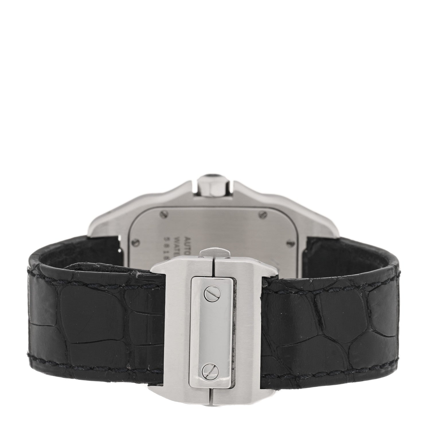 Cartier Stainless Steel Alligator 38mm Santos 100 Automatic Watch 3 of 5