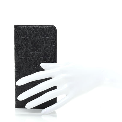 Louis Vuitton Empreinte iPhone XS Max Folio Case Black 2 of 8