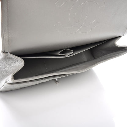 Chanel Caviar Quilted Maxi Double Flap Light Grey 5 of 11
